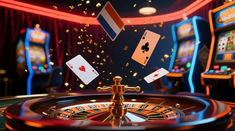 Nederlandse online casino's met gokkasten, roulette en speelkaarten
