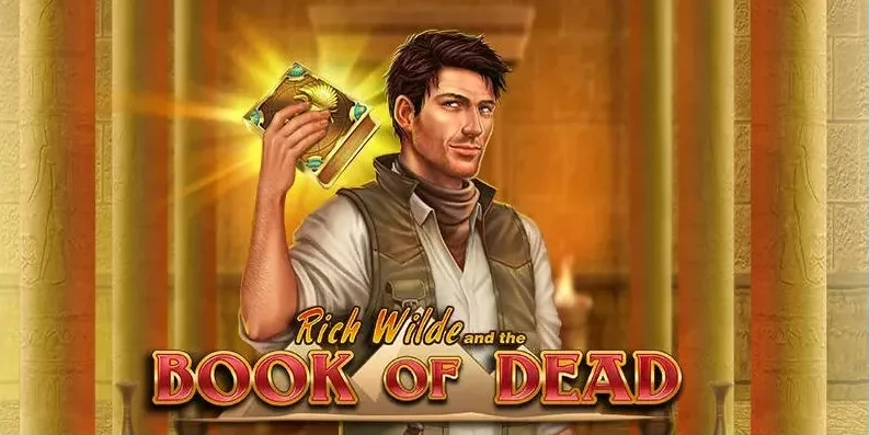 Book of Dead slot met Egyptisch thema en gouden boek symbool